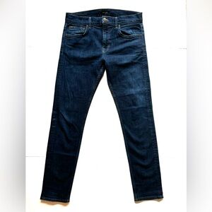 DSTLD Skinny Slim Jeans Dark‎ Blue Indigo Stretch Denim Men's Size 33/32